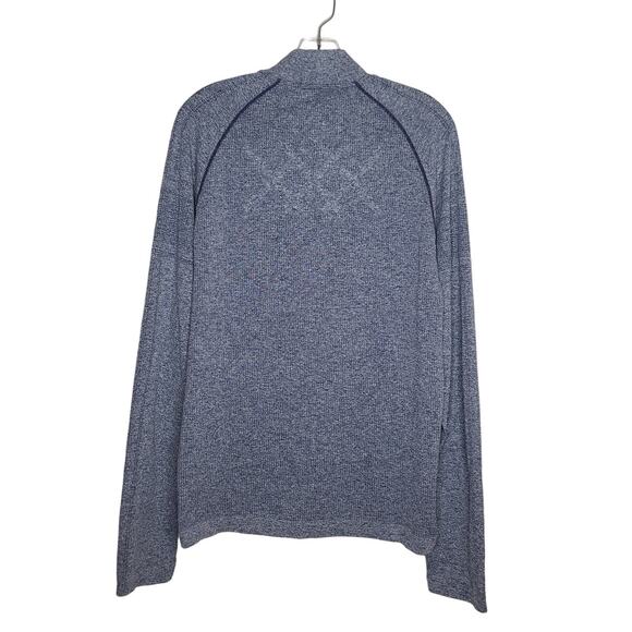 Rhone athletic blue long sleeve 1/4 zip pullover shirt jacket - large - Picture 3 of 4